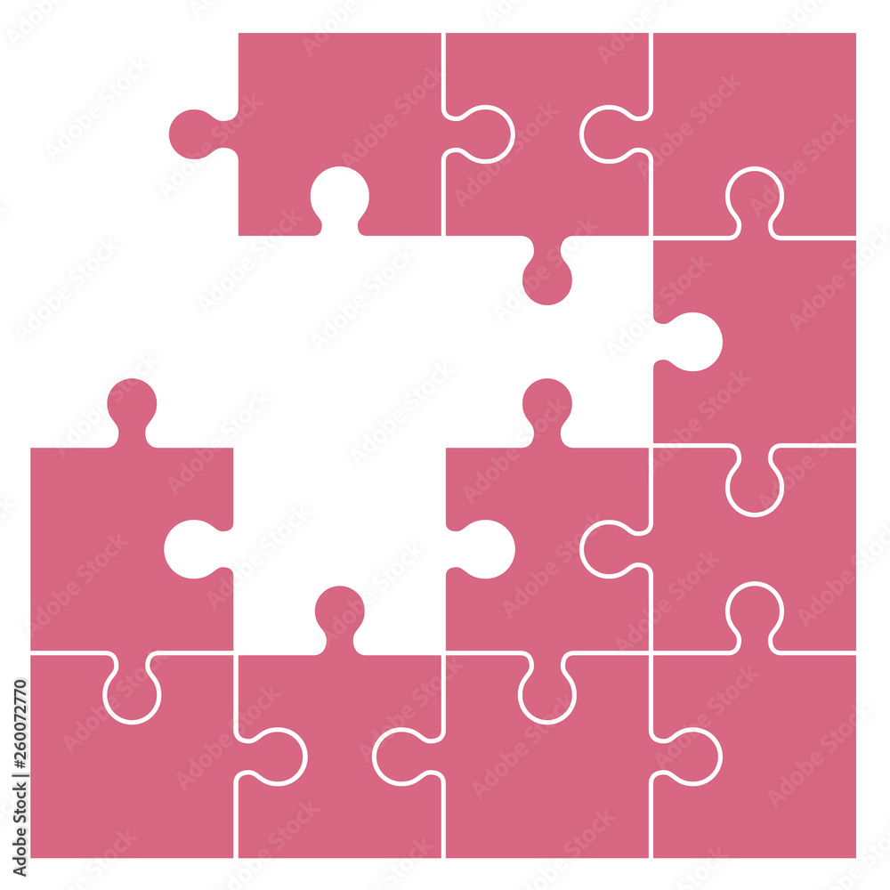 Set of puzzle pieces Set of puzzle pieces