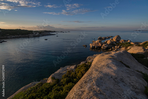 Sunset on La Licciola Beach in Sardinia