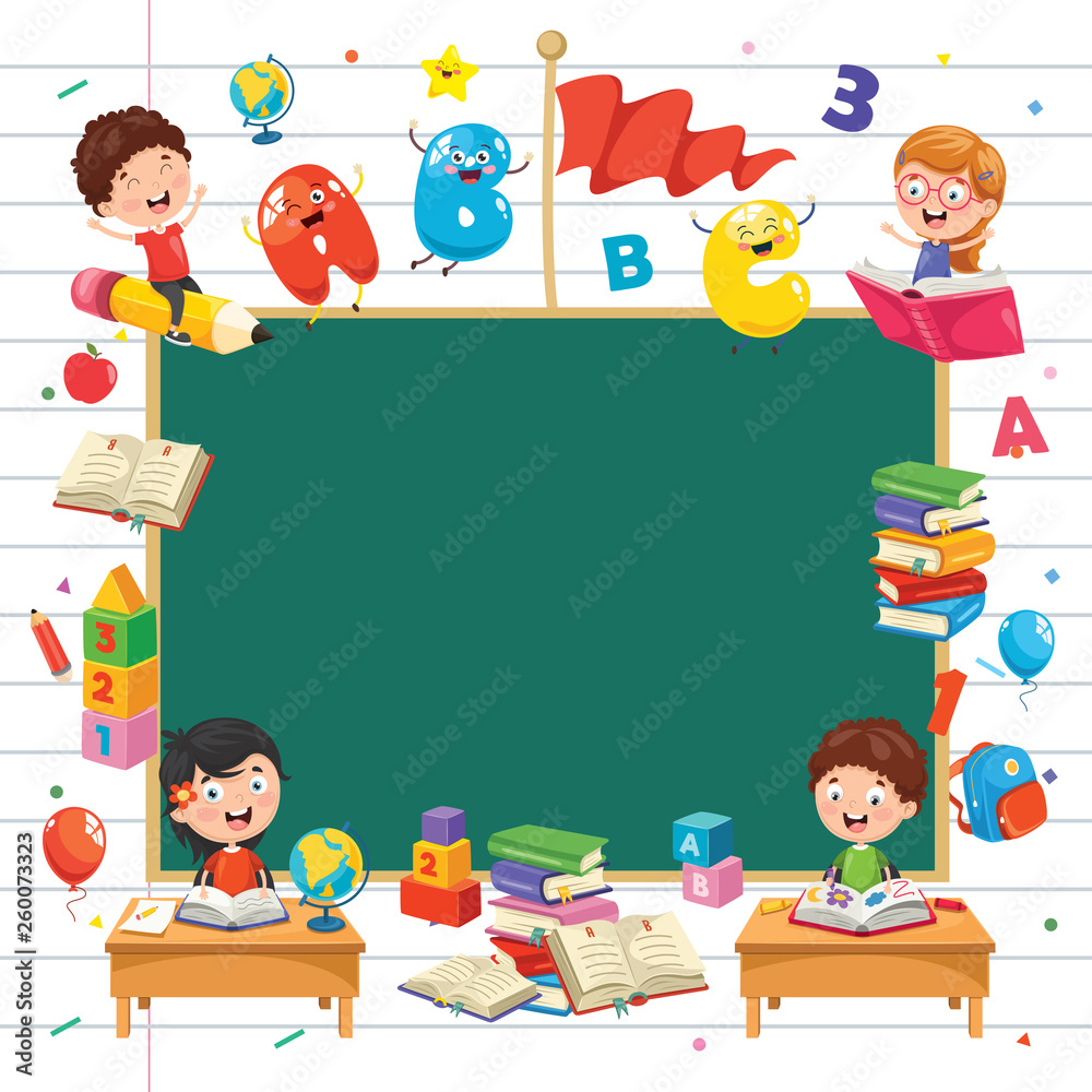 Vector Illustration Of Children Education Concept Vector Illustration Of Children Education Concept