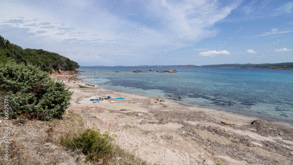 Panorama of Vignola Beach in Sardinia