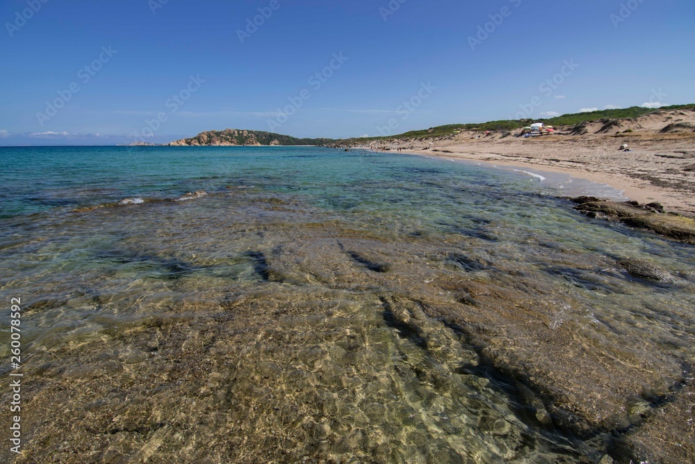 Panorama of Lu Litarroni Beach in Sardinia