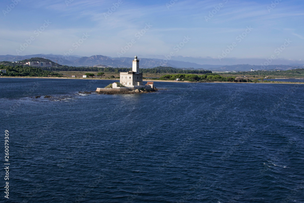 Lighthouse of Olbia in Sardinia