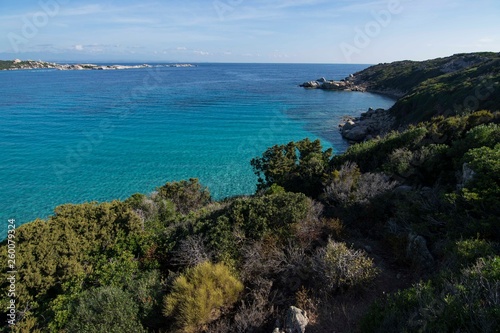 Panorama of the Marmorata Beach in Sardinia