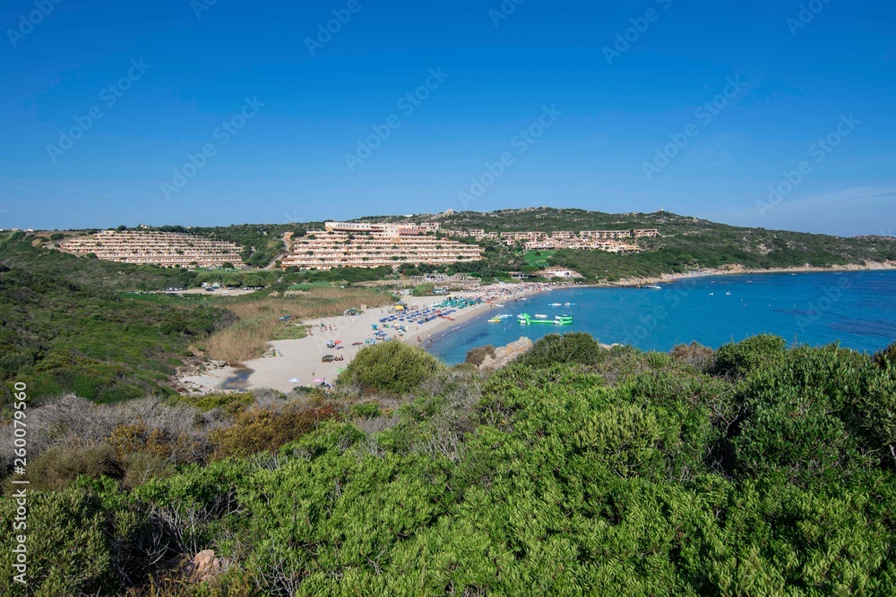 Panorama of the Marmorata Beach in Sardinia Panorama of the Marmorata Beach in Sardinia