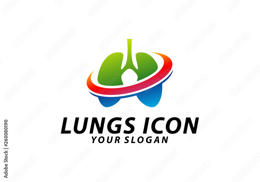 Lung care logo vector, Lungs Health logo template, Icon Symbol Lung care logo vector, Lungs Health logo template, Icon Symbol
