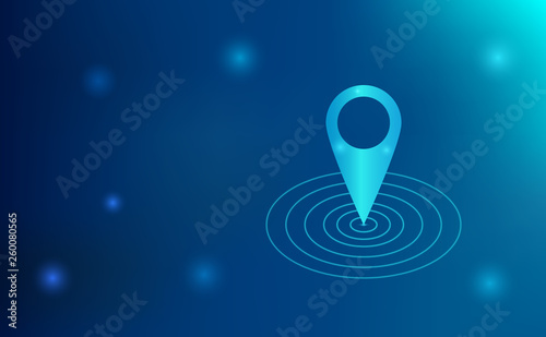 Location GPS navigator pin direction trace detection