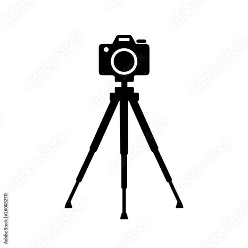 aparat fotograficzny na statywie ikona