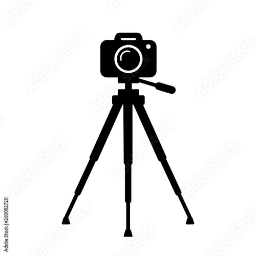 aparat fotograficzny na statywie ikona