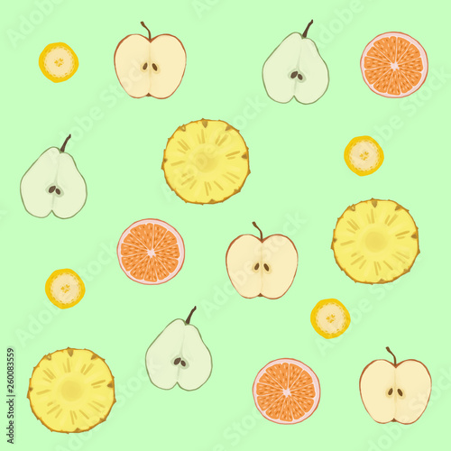 seamless background with apples and pears