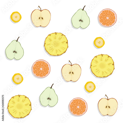 seamless background with fruits