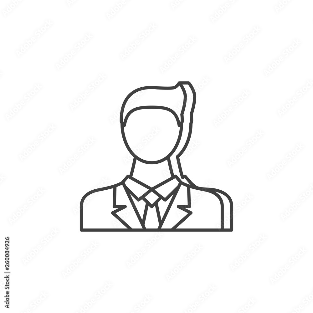 Businessman Thin Line Vector Icon