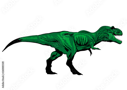Silhouette of a prehistoric large dinosaur