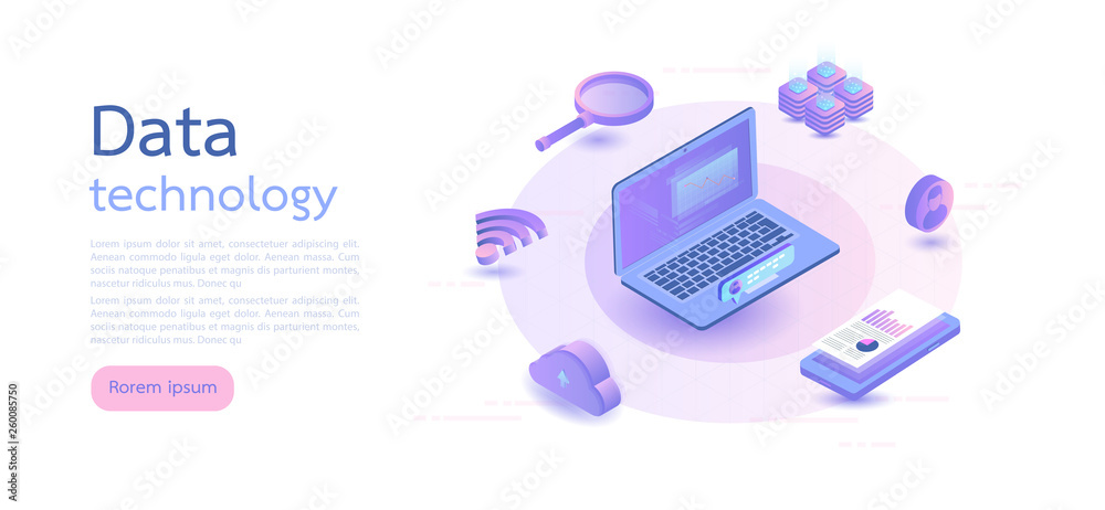 Isometric digital technology. Big data, cloud information storage, global transferring technology. web design, banner and presentation. Isometric vector illustration. Isometric digital technology. Big data, cloud information storage, global transferring technology. web design, banner and presentation. Isometric vector illustration.