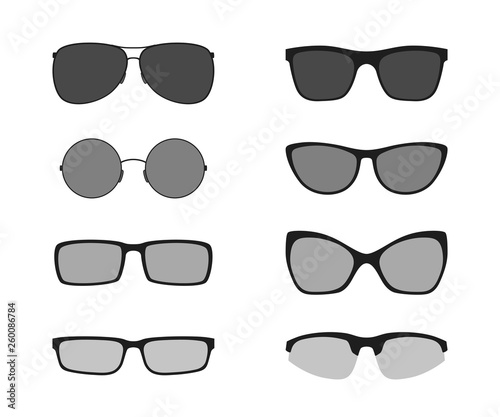 Glasses icons set