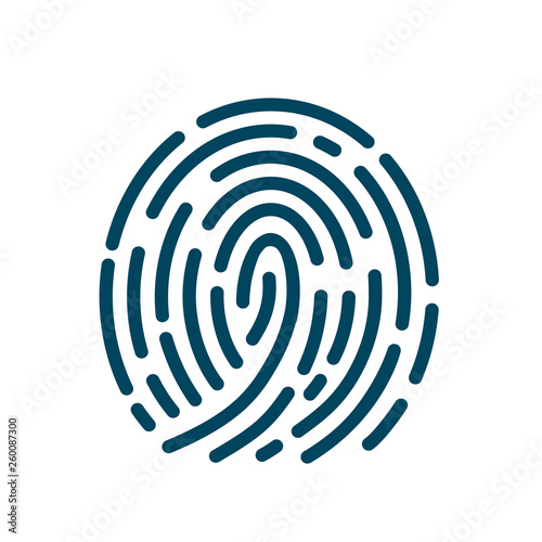 Fingerprint scanning icon sign – for stock