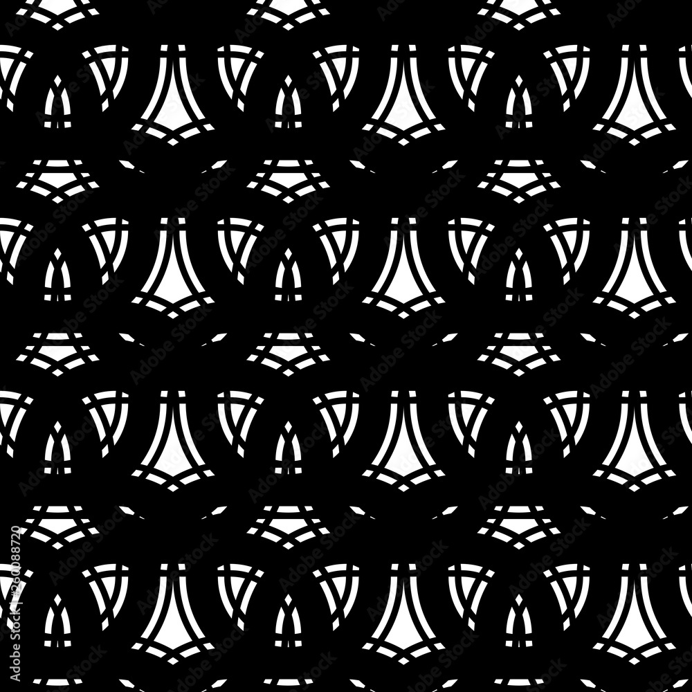 Design seamless monochrome interlaced pattern Design seamless monochrome interlaced pattern