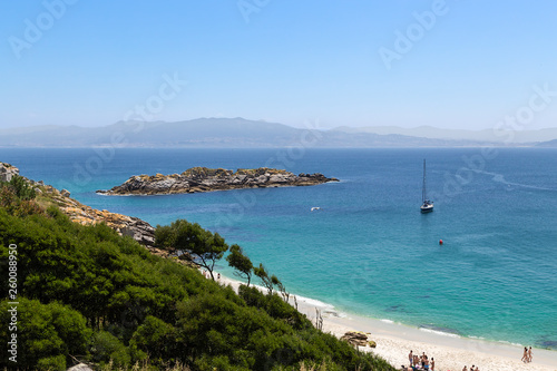 Archipelago Cies, Spain. Faro Island Coast