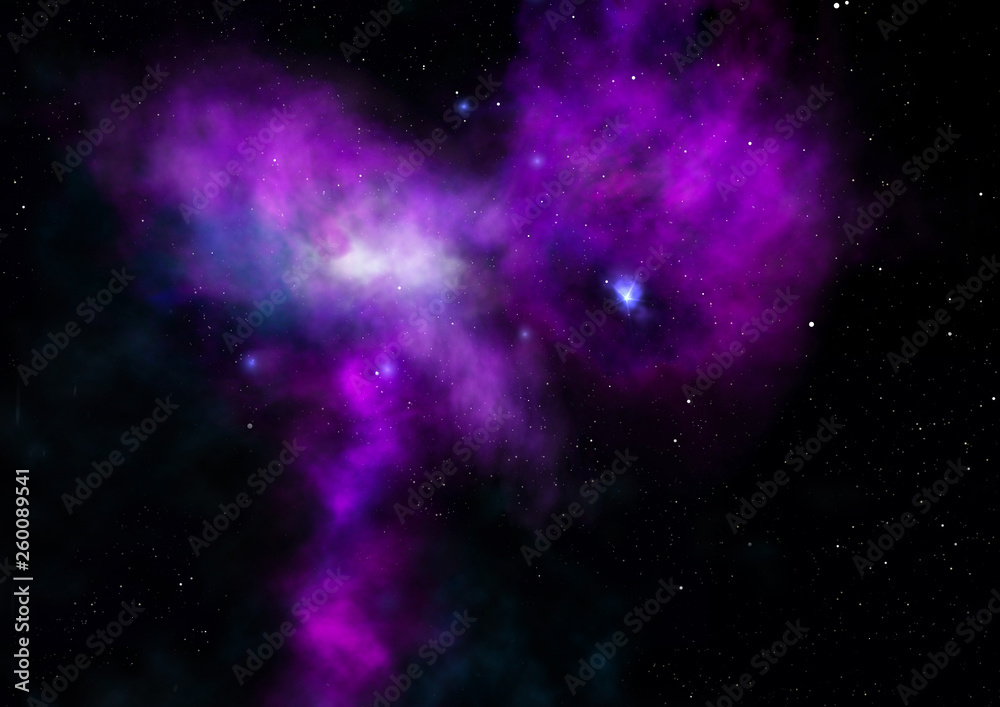 Small part of an infinite star field. 3D rendering Small part of an infinite star field. 3D rendering