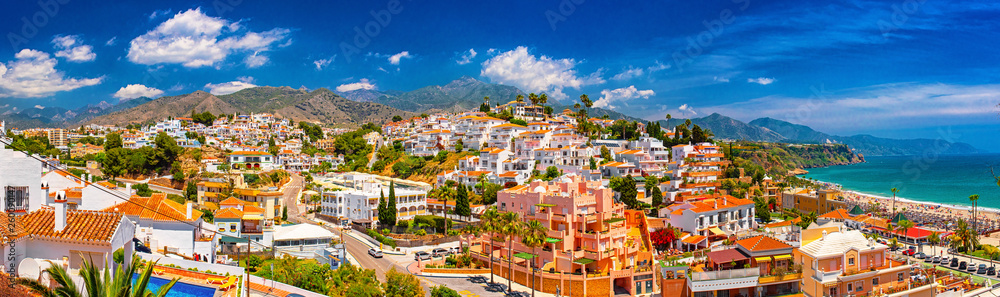 White color houses in Nerja, Malaga Province