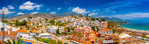 White color houses in Nerja, Malaga Province photo