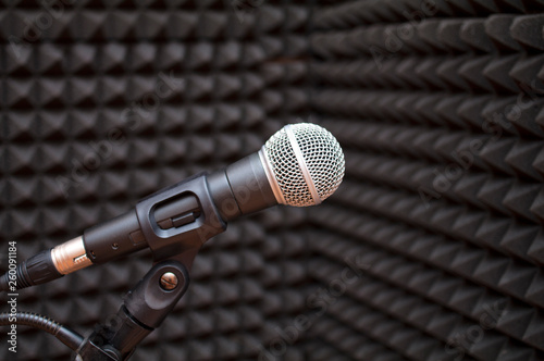 Microphone in a music studio photo