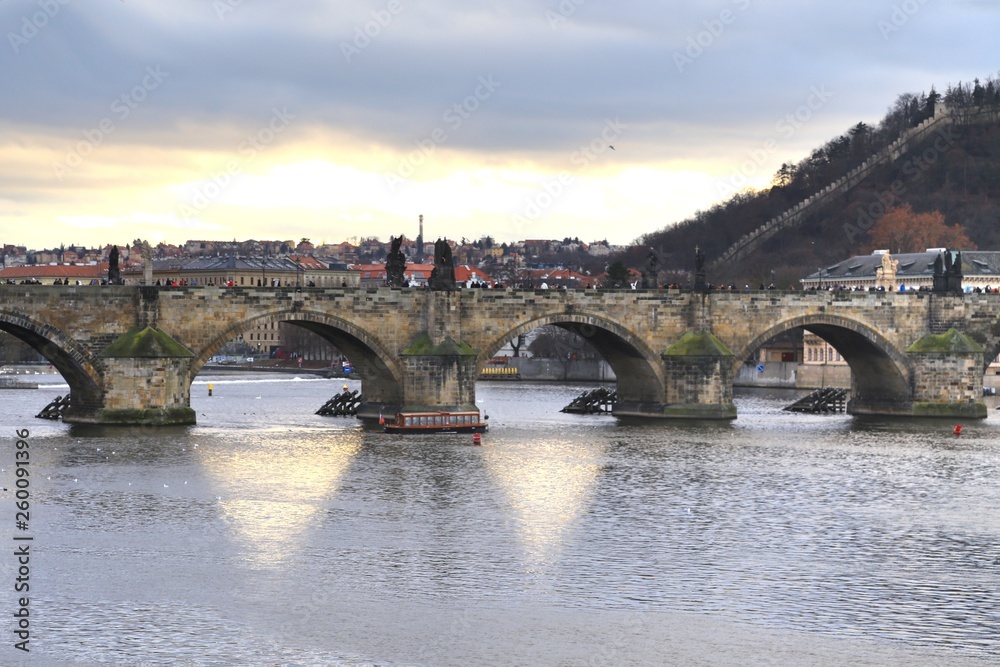 The Charles Bridge  in Prague, Czech Republic