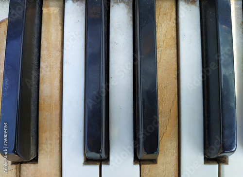 Old piano keys,music background