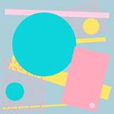 80s geometry pink blue colors abstract background