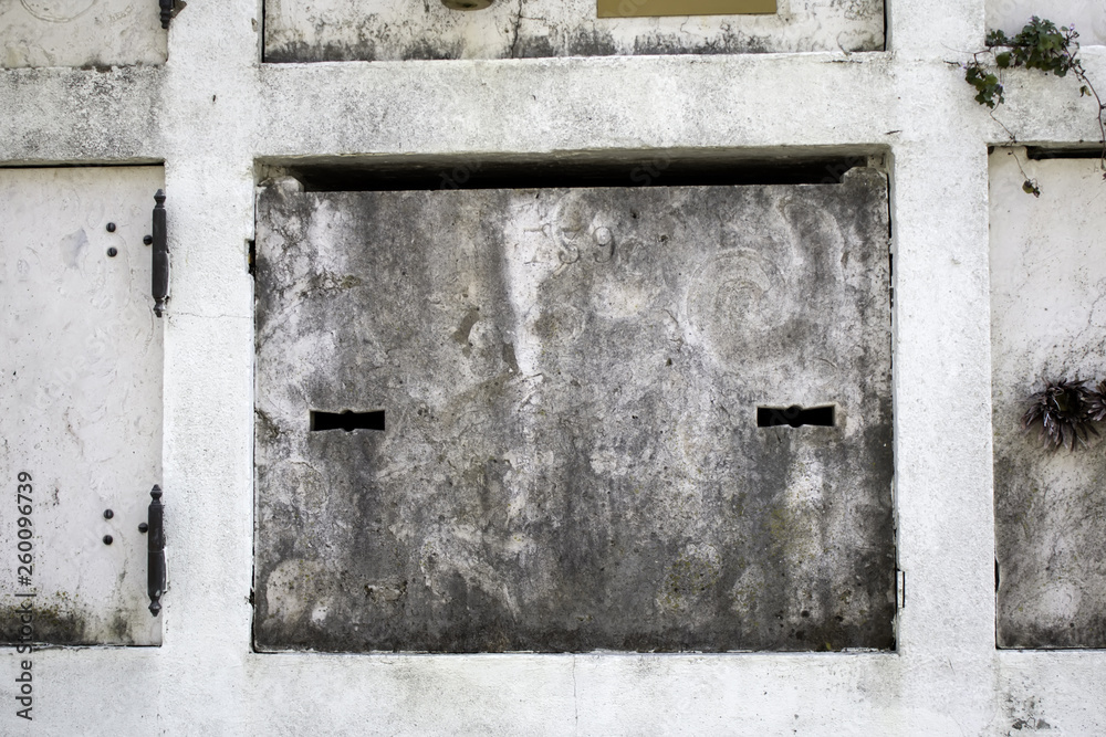 Cemetery stone niche