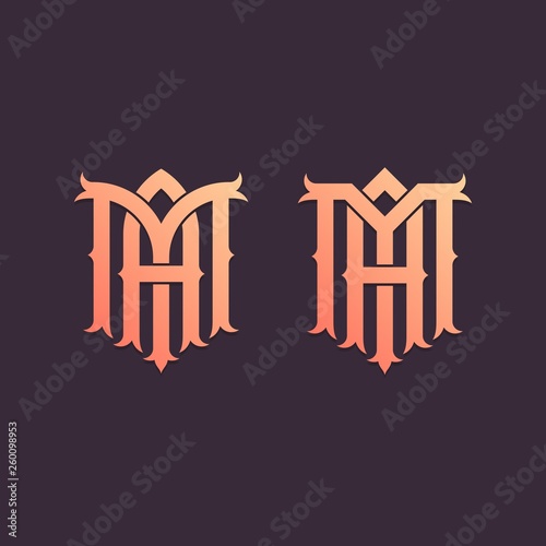 MA gothic monogram logo.