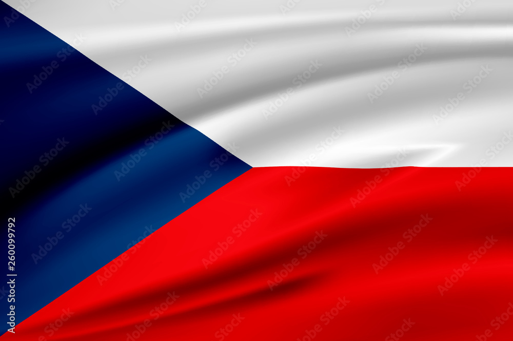 Flag Czech Republicz. Smooth illustration of close-up. Flag Czech Republicz. Smooth illustration of close-up.