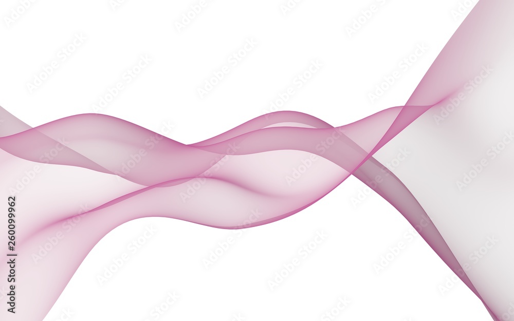 Abstract pink wave. Bright pink ribbon on white background. Pink scarf. Abstract smoke. Raster air background. 3D illustration Abstract pink wave. Bright pink ribbon on white background. Pink scarf. Abstract smoke. Raster air background. 3D illustration