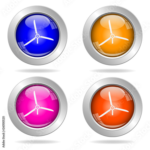 Free Download Set of round color icons. Windmill icon - GFXLoad