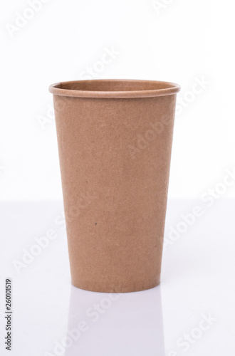 Take-out coffee in thermo cup isolated on a white background