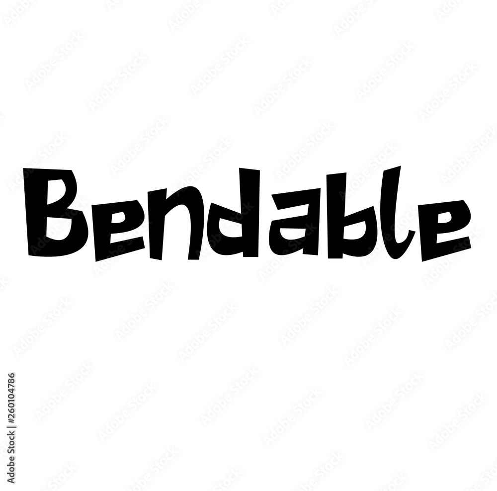 BENDABLE stamp on white BENDABLE stamp on white
