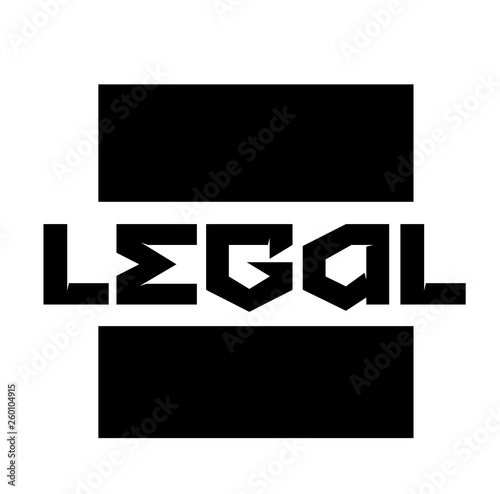 LEGAL stamp on white