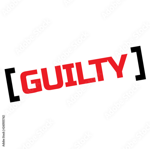 GUILTY stamp on white