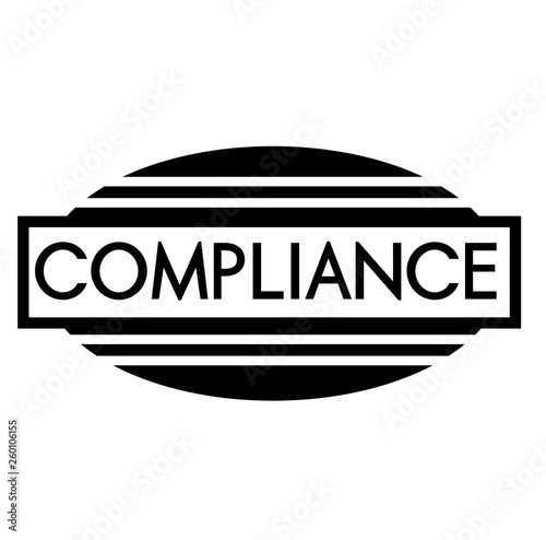 COMPLIANCE stamp on white