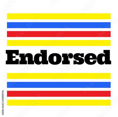 ENDORSED stamp on white