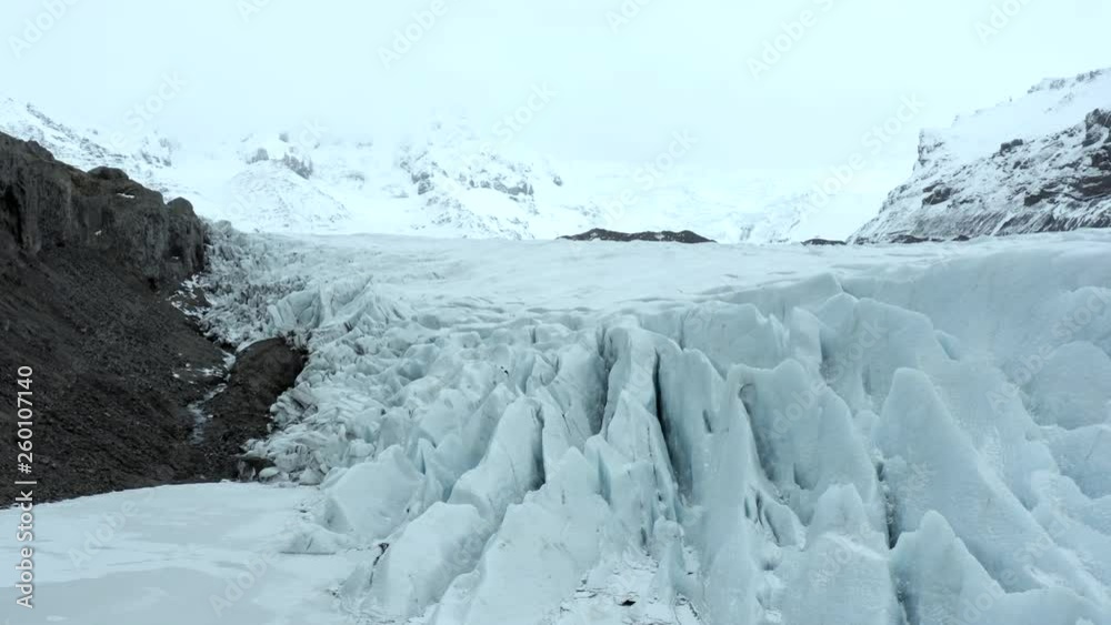 Aerial View of a Giant Glacier in Iceland During the Winter Aerial View of a Giant Glacier in Iceland During the Winter