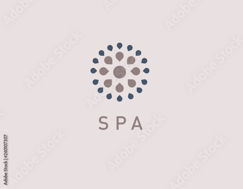 Creative logo pattern of drops spa