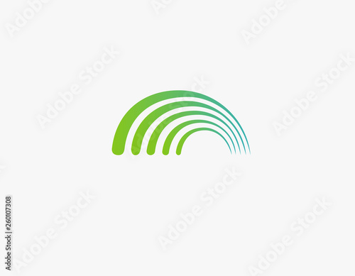 Creative logo abstract fountain green gradient