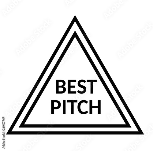 BEST PITCH stamp on white