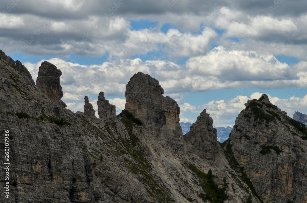 peaks of auronzo di cadore in the dolomites