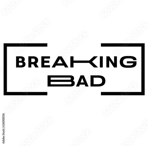 BREAKING BAD stamp on white