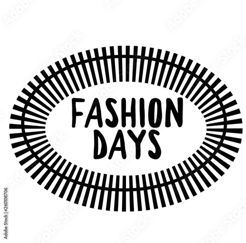 FASHION DAYS stamp on white