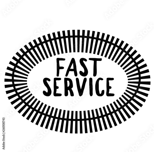FAST SERVICE stamp on white