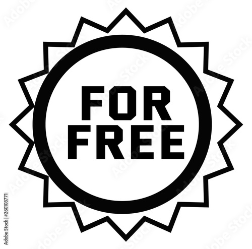 FOR FREE stamp on white