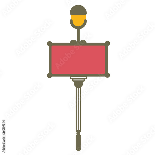 metro sign flat illustration
