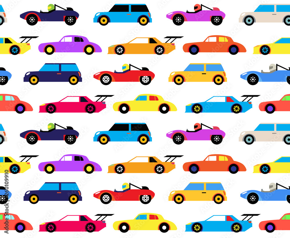 Racing cars seamless pattern Racing cars seamless pattern
